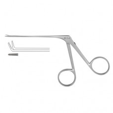 McGee Micro Alligator Forceps Serrated-Bent Upwards Stainless Steel, 8 cm - 3" Jaw Size 4.0 x 0.8 mm